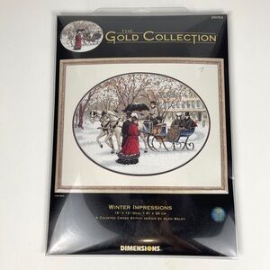 VTG Dimensions Gold Collection Winter Impressions Counted Cross Stitch Kit